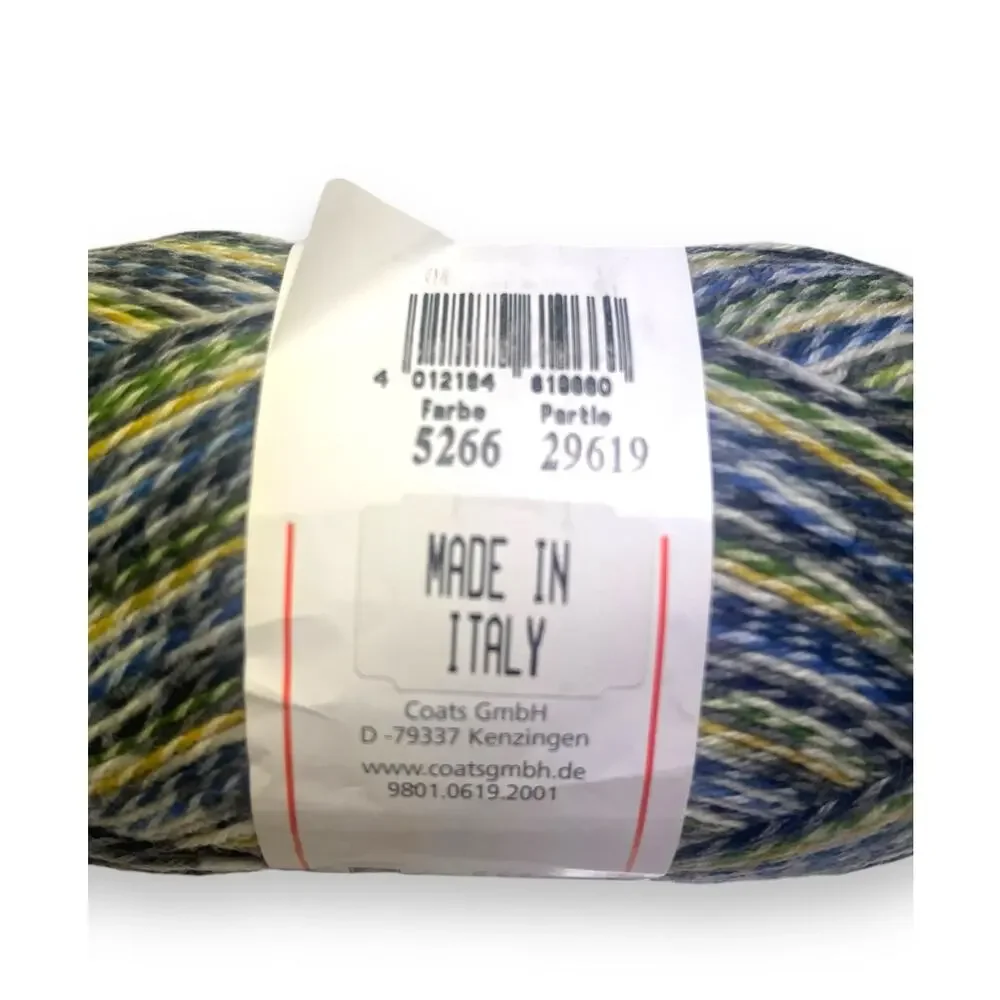 2 Skeins Regia Jacquard Color Cotton Wool Fingering Sock Yarn  🧶 5266 & 5268 - Picture 6 of 12